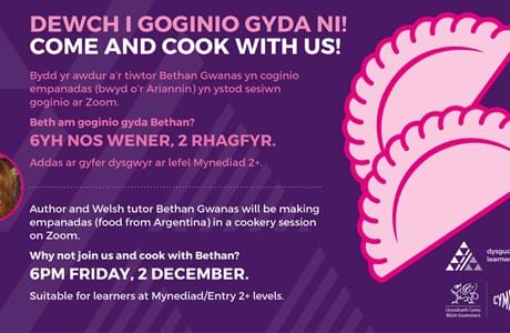 Dewch i goginio gyda ni! Come and cook with us!