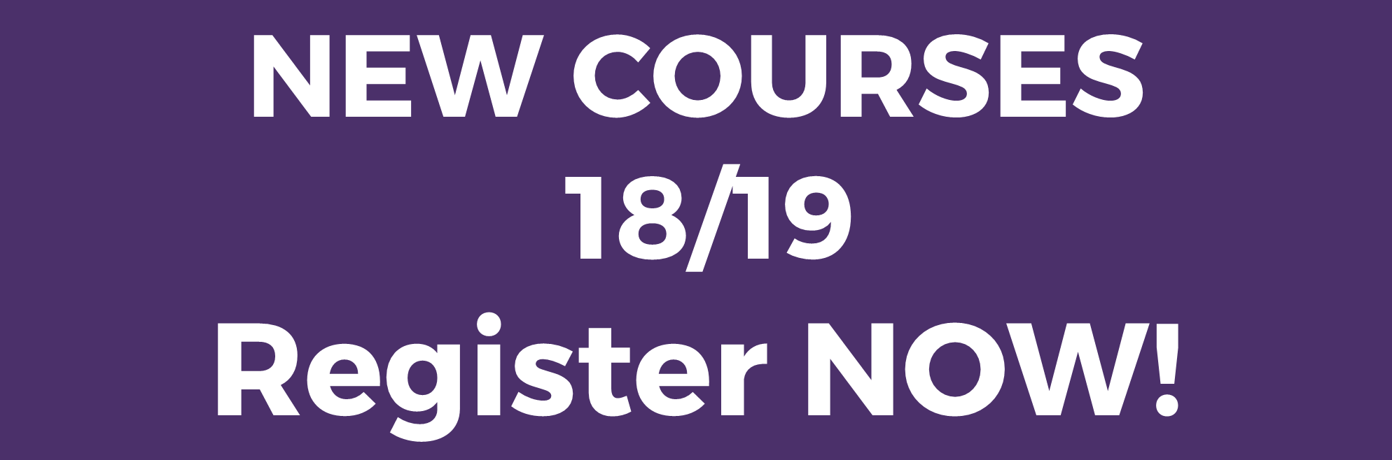 New Courses