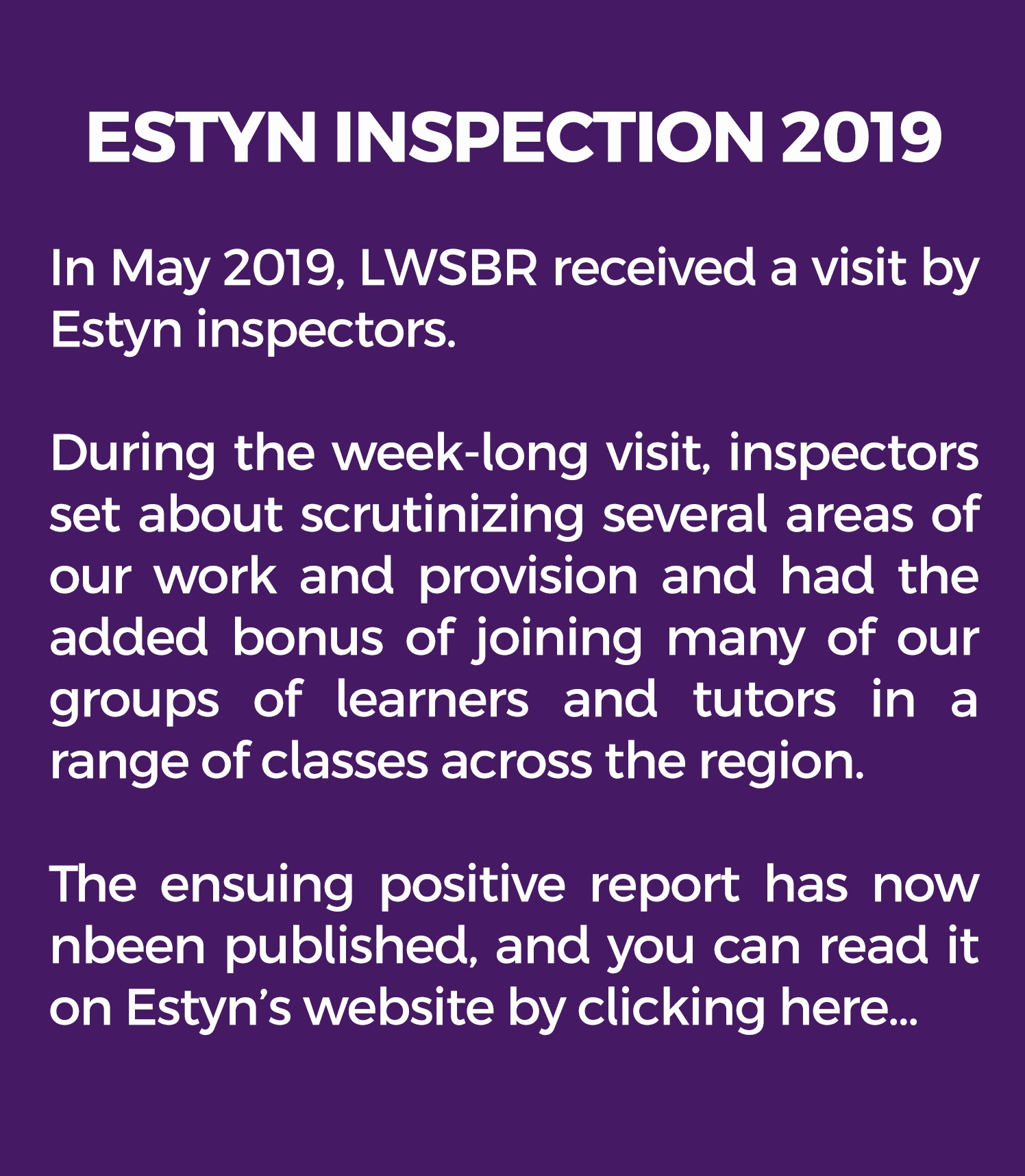 Estyn Report 2019