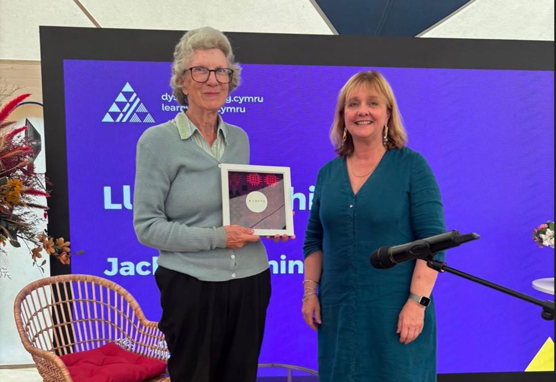 Jackie Willmington from Bow Street receives the 2026 Aled Roberts Memorial Award
