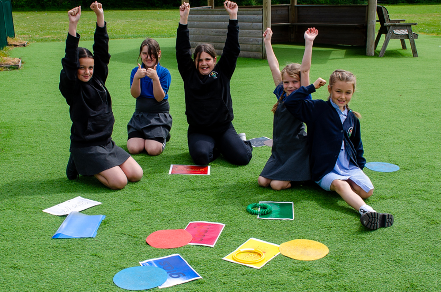 Penarth school pupils playing