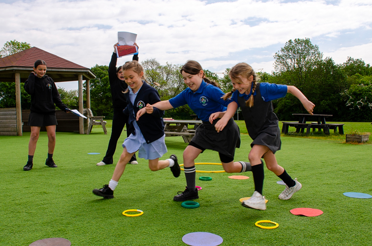 Penarth school pupils playing